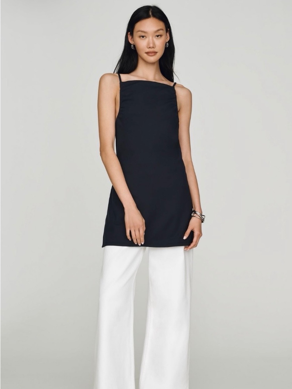 Anthropologie Maeve Black Sleeveless Tunic Too In Medium NWT